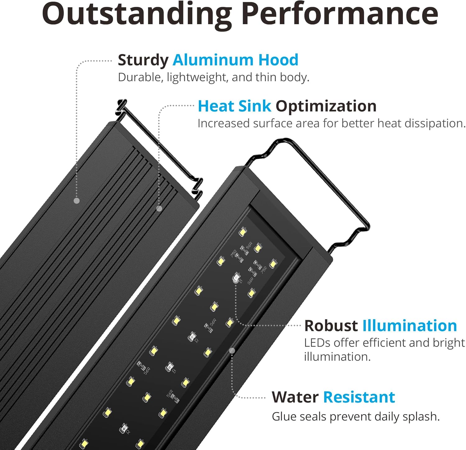 NICREW C10 Plants LED Aquarium Light, 12-18 in, 9 Watts, Full Spectrum Fish Tank Light with Timer, Day and Night Cycle, Brightness Adjustable - Image 5