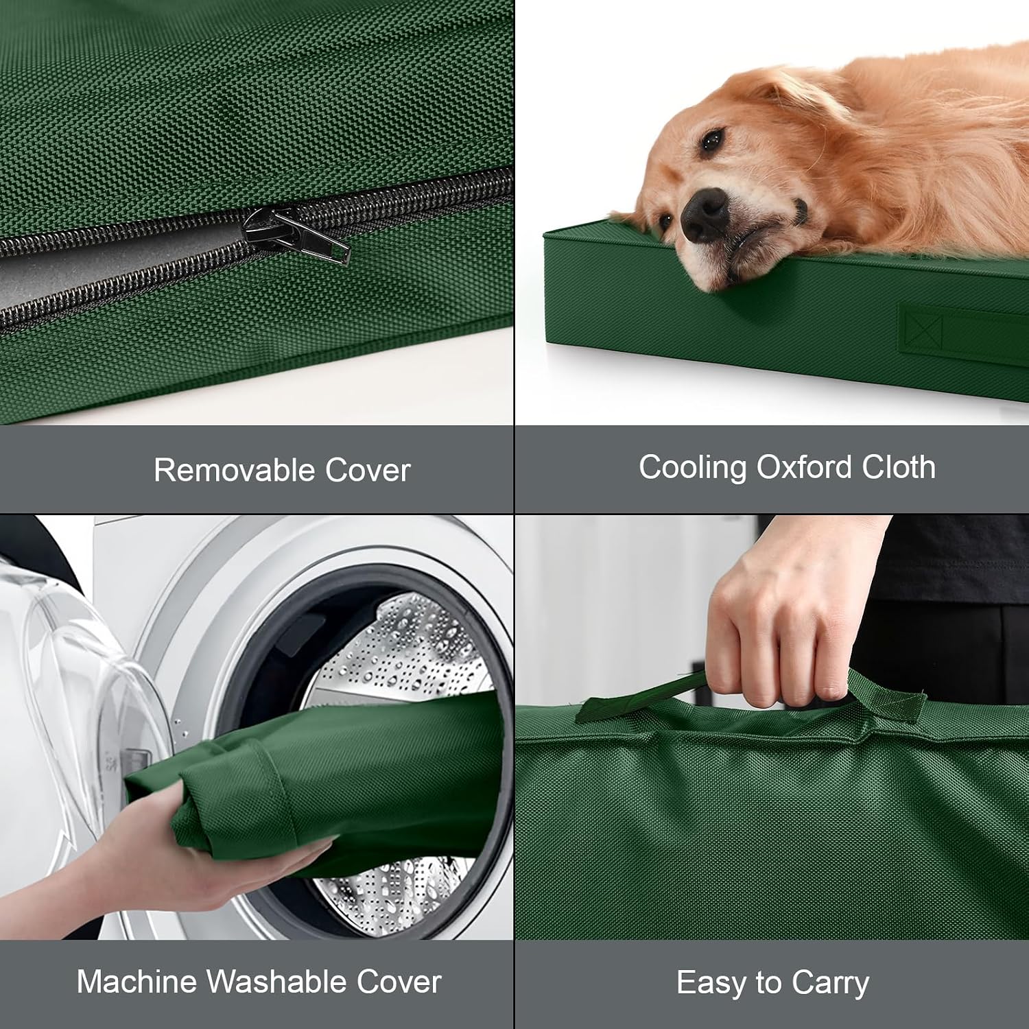 Waterproof Orthopedic Outdoor Dog Bed XL for Extra Large Dogs | Egg Crate Foam for Joint Support, TPU Waterproof Layer, Machine Washable 1680D Oxford Cover, 44 x 32 Inch, Up to 90 lbs - Image 6
