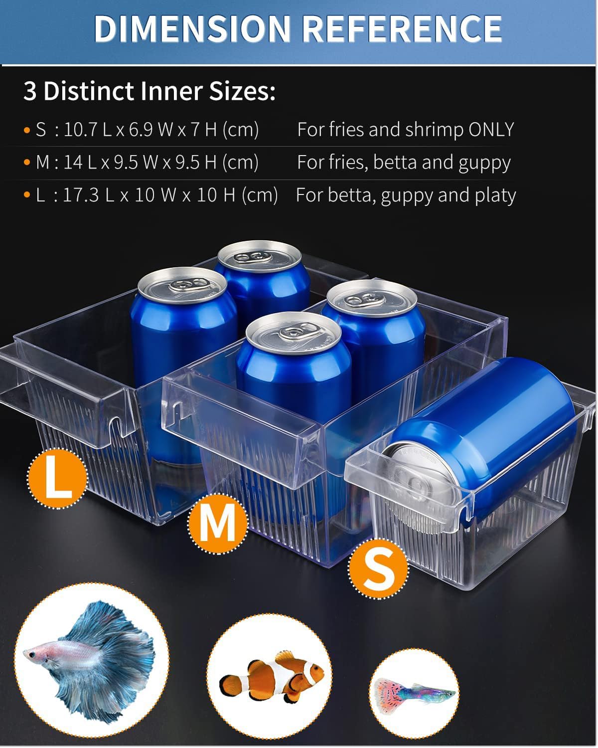 Pawfly Aquarium Fish Breeding Box Acrylic Hatchery Incubator Tank with Suction Cups Small Isolation Box for Baby Small Fish Shrimp and Betta - Image 3