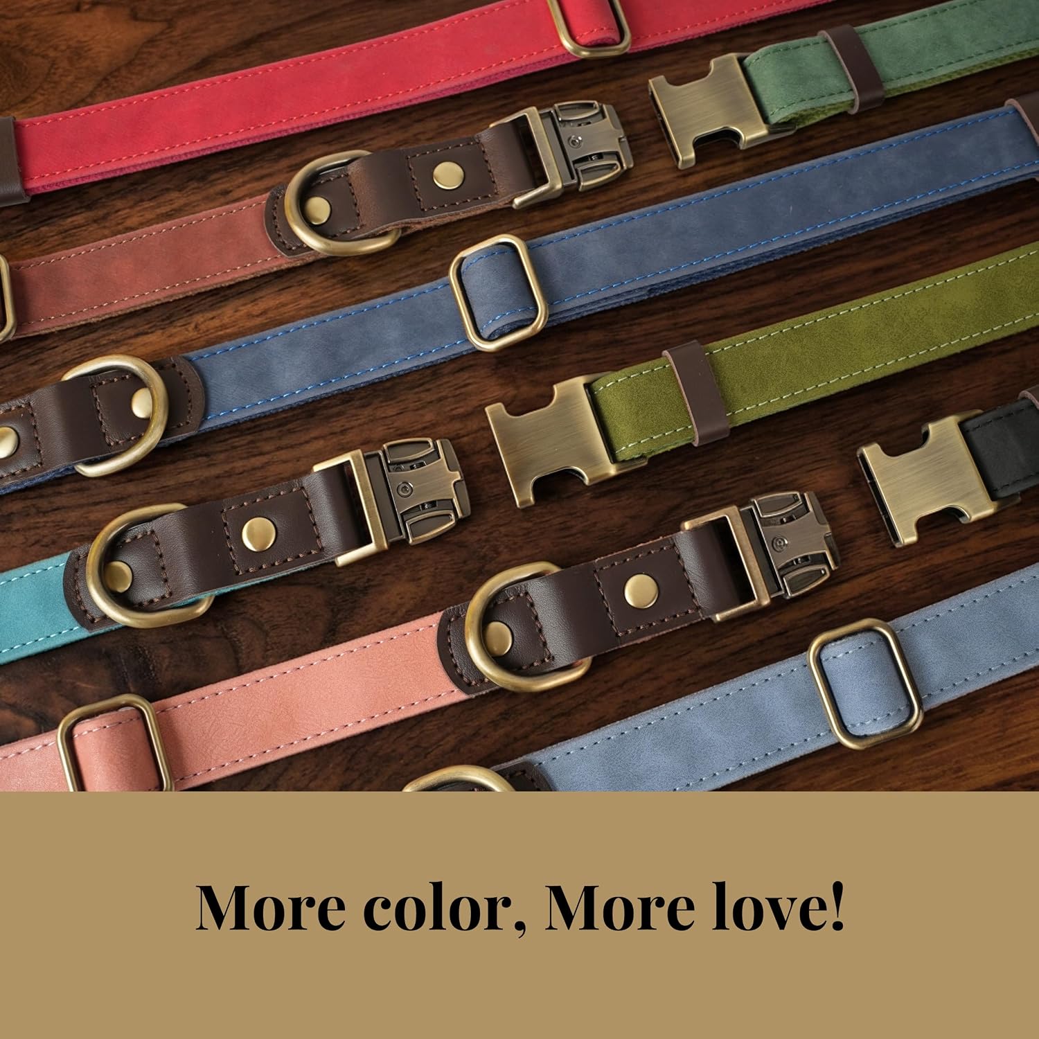 Didog Soft PU Leather Dog Collar for Large Dogs,Classic Adjustable Dog Collars with Quick Release Metal Buckle,Easy Clean and Comfortable with Nylon Lining,Pink,L Neck 16-23" - Image 5