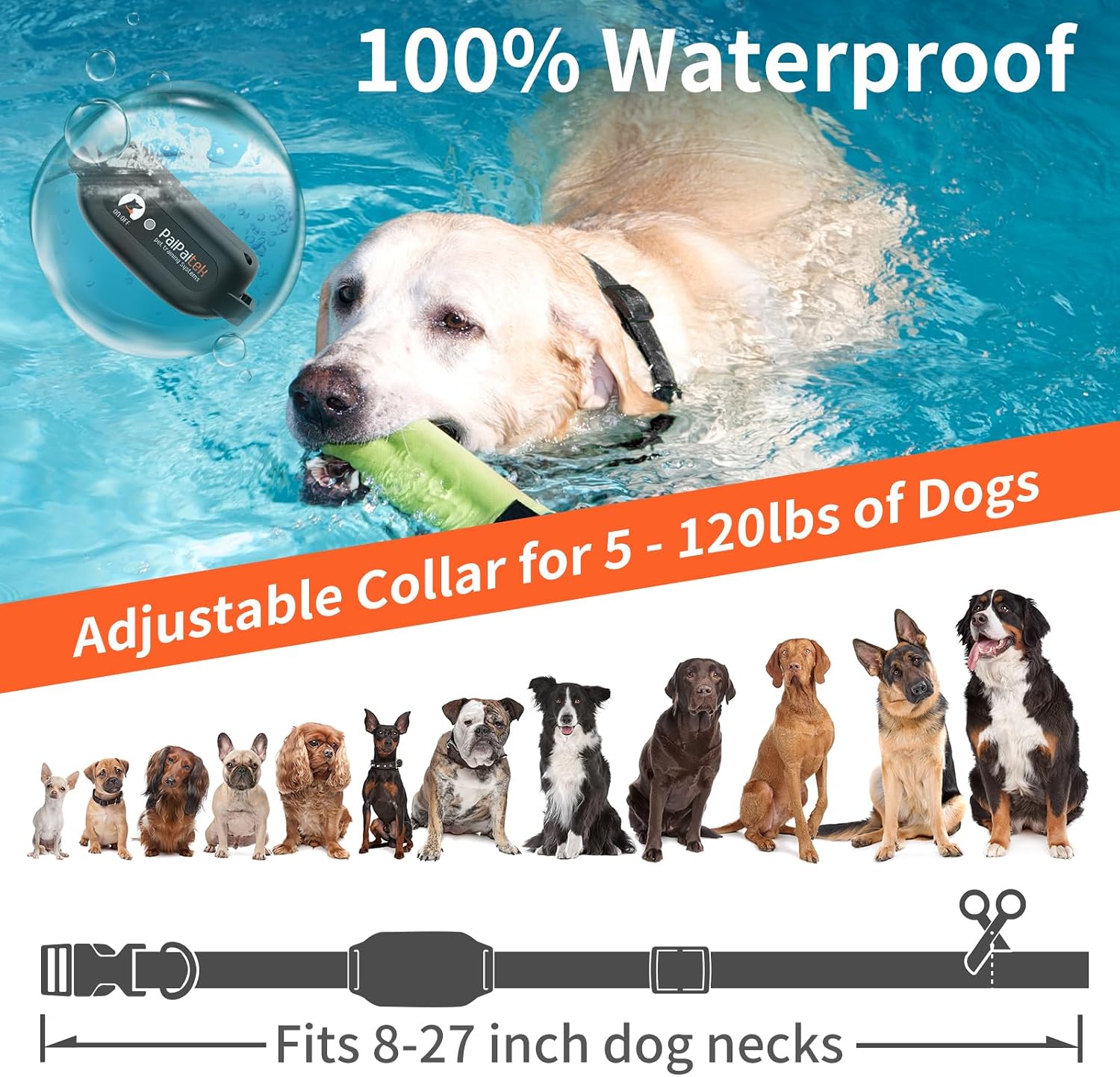 Dog Vibration Collar with Controller for 2 Dogs No Shock, 9 Types of Beeps and Vibrations, 3300ft Range & Upgraded Waterproof Training Collar for Dogs 5-120lbs - No Prongs - Image 3