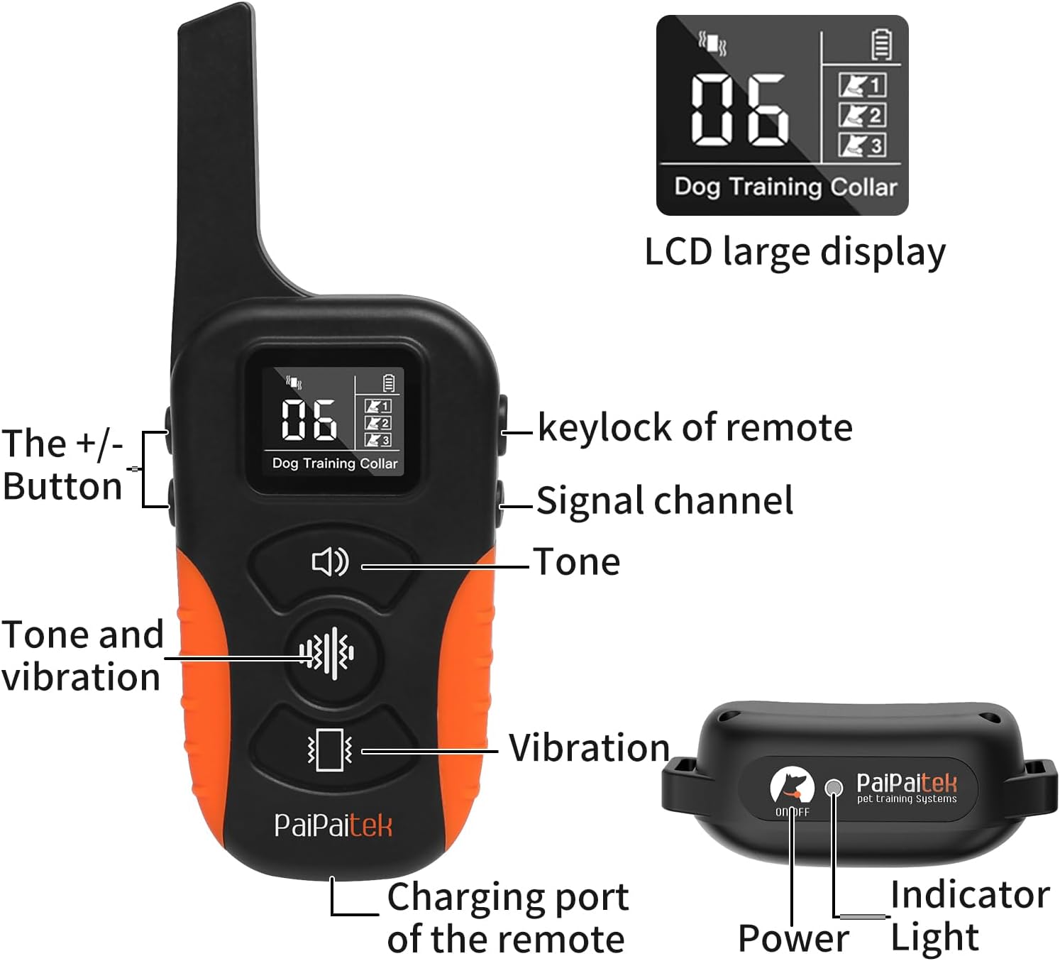 Dog Vibration Collar with Controller for 2 Dogs No Shock, 9 Types of Beeps and Vibrations, 3300ft Range & Upgraded Waterproof Training Collar for Dogs 5-120lbs - No Prongs - Image 7