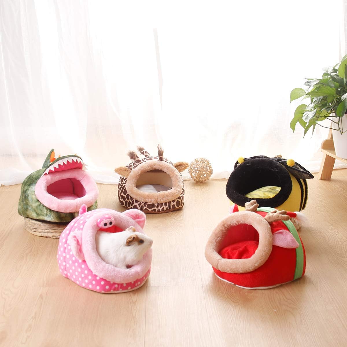 LEFTSTARER Guinea Pig Rat Bed and Hideout for Ferret Hedgehog Sleep and Hide, Hamster Small Pet Animals Supplies Toy Cage Accessories Nest - Image 4