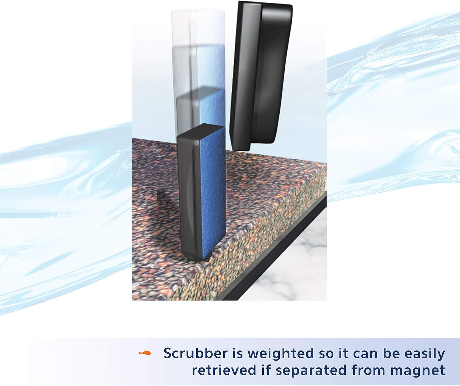 Aqueon Aquarium Algae Scraper, Fish Tank Magnetic Glass Cleaner for Glass/Acrylic, Medium - Image 5