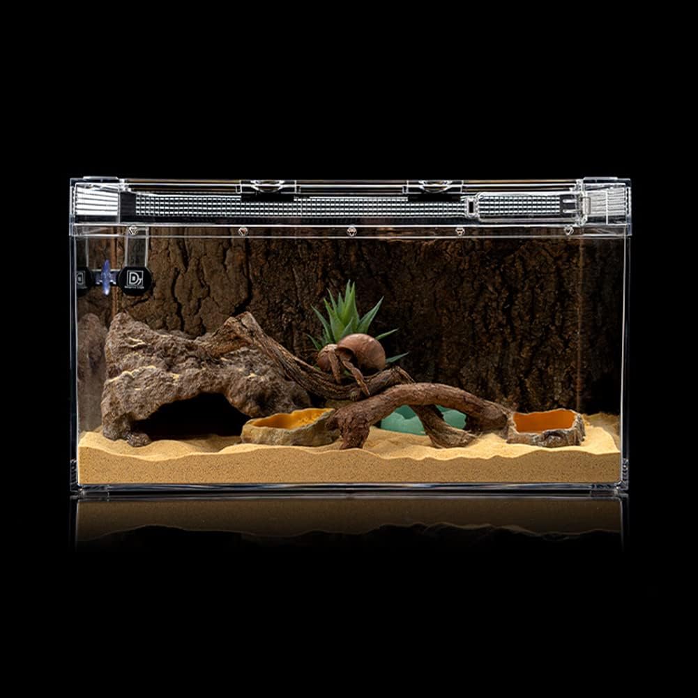 Reptile Hide Bearded Dragon Cave Hideouts Habitat Décor for Snake (Medium) | Simulation Rock, Terrarium Tank Accessories, Turtles Lizards Snakes Crab Hide - Image 4