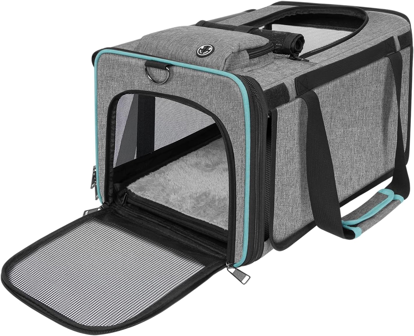 GAPZER Cat Carrier American, United, Delta Airline Approved Soft Travel Bag | Pet Airplane Crate Medium Cat 15 lbs Privacy Curtatin, Small Dog Crate Under 10 Pound TSA Approved Softsided Carry Cage Cabin