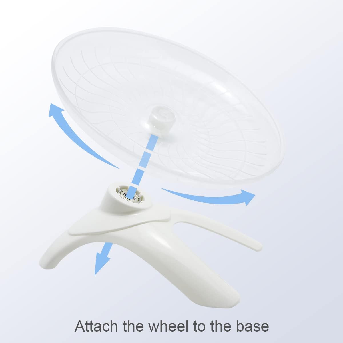 Hamster Wheel Hamster Flying Saucer Silent Exercise Wheel Running Wheel for Dwarf Hamsters Gerbil Mice Small Animals (White) - Image 3