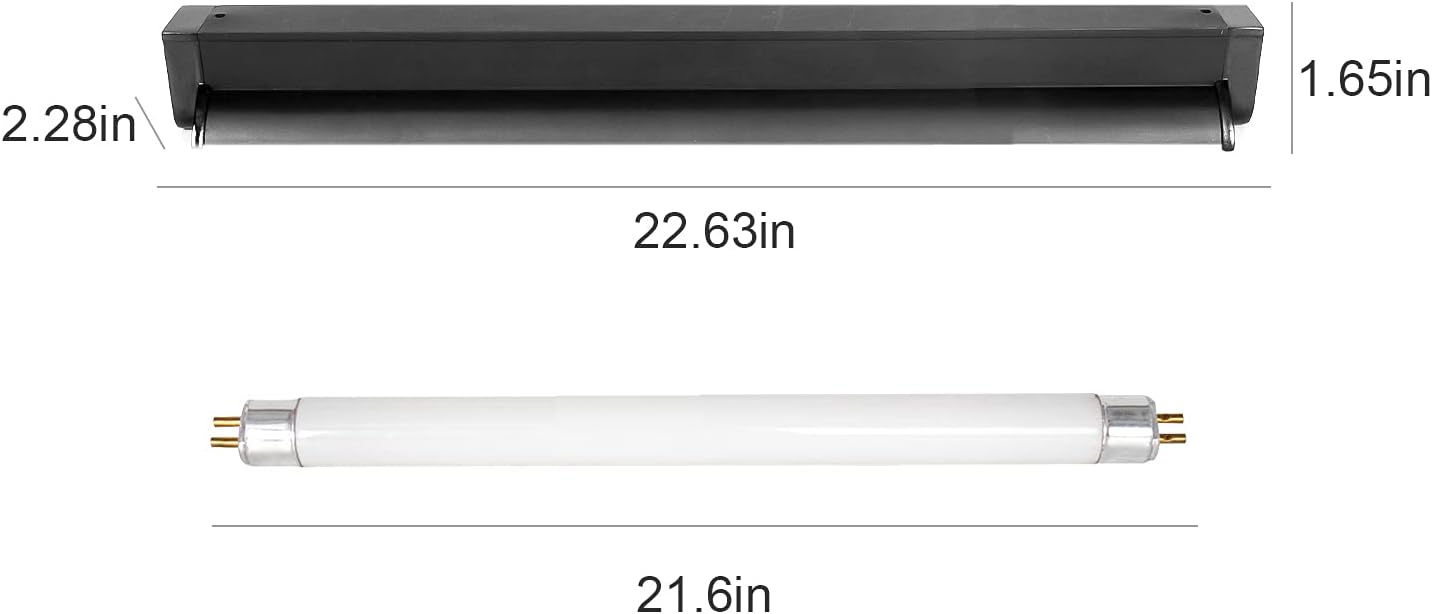 REPTI ZOO T5 HO UVB Lighting Combo Kit, Terrarium Hood Comes with Desert 10.0 UVB T5 Lamp (24W) - Image 2