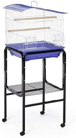 HomeStock African Artifacts Bird Cage Stand with Unique Design, Sturdy Metal Frame, Decorative Accents, and Secure Platform for Displaying Bird Cages Black/17 W - Image 4