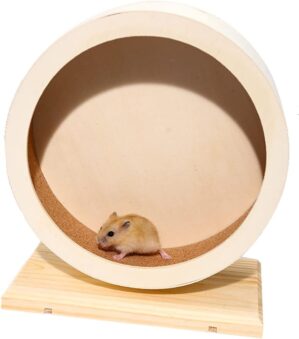 antiai Hamster Wooden Silent Wheel,...