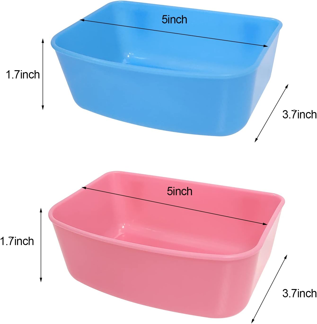 6 Pack Feeder (Blue, Pink), Hanging Feeder,Food and Water Container, Bath Water Bowl Universal for Birds Hamsters Mice Rats Rabbit Guinea Pig Small Pets (S) (S) - Image 5