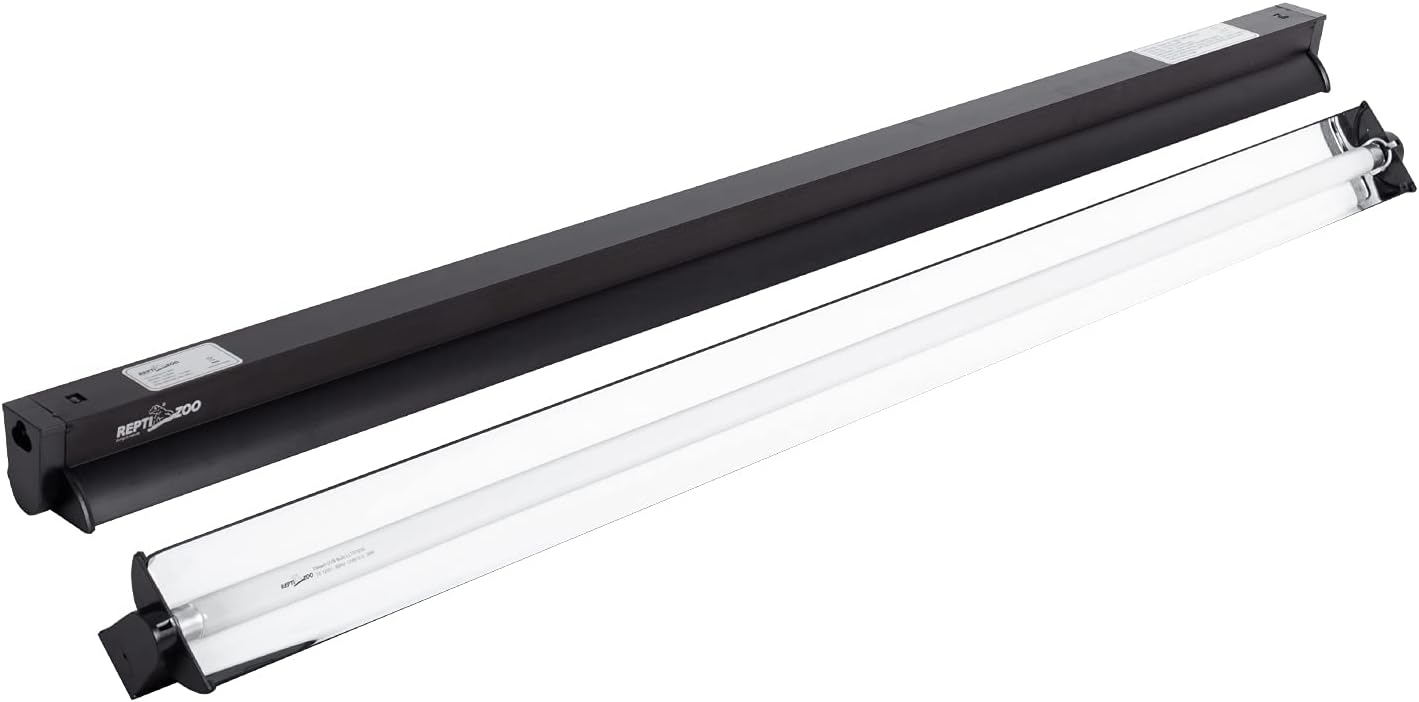 REPTI ZOO T5 HO UVB Lighting Combo Kit, Terrarium Hood Comes with Desert 10.0 UVB T5 Lamp (39W)
