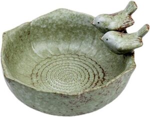 Small Ceramic Birdbath Bowl, 5.9 In...