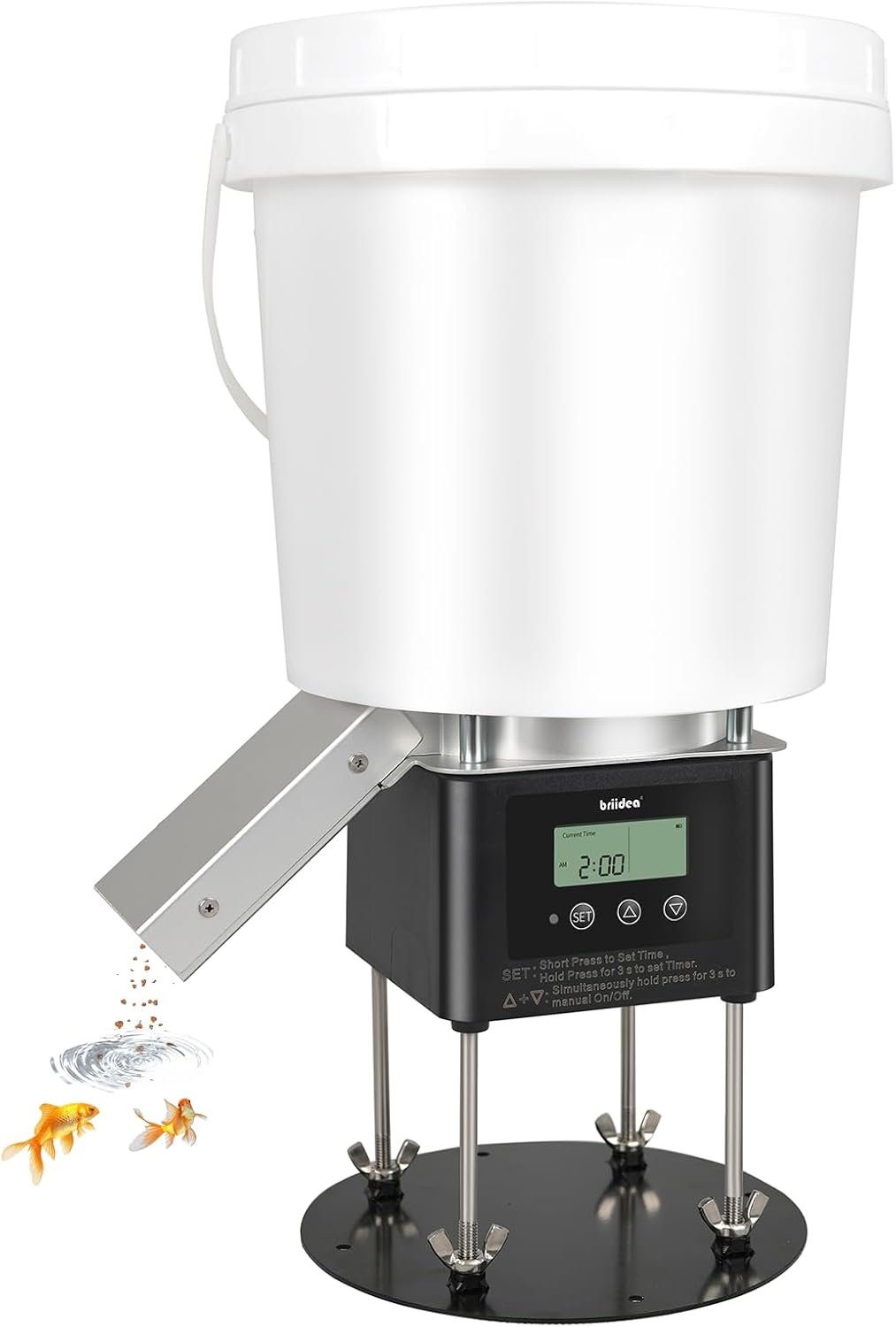 Automatic Fish Feeder for Pond, Bri...