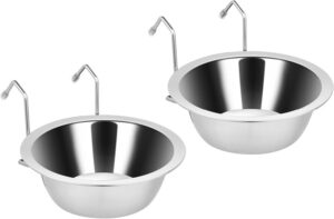 Fri4Free 2PCS Kennel Water Bowl Han...