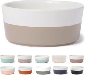 Waggo Dipper Ceramic Dog Bowl for S...