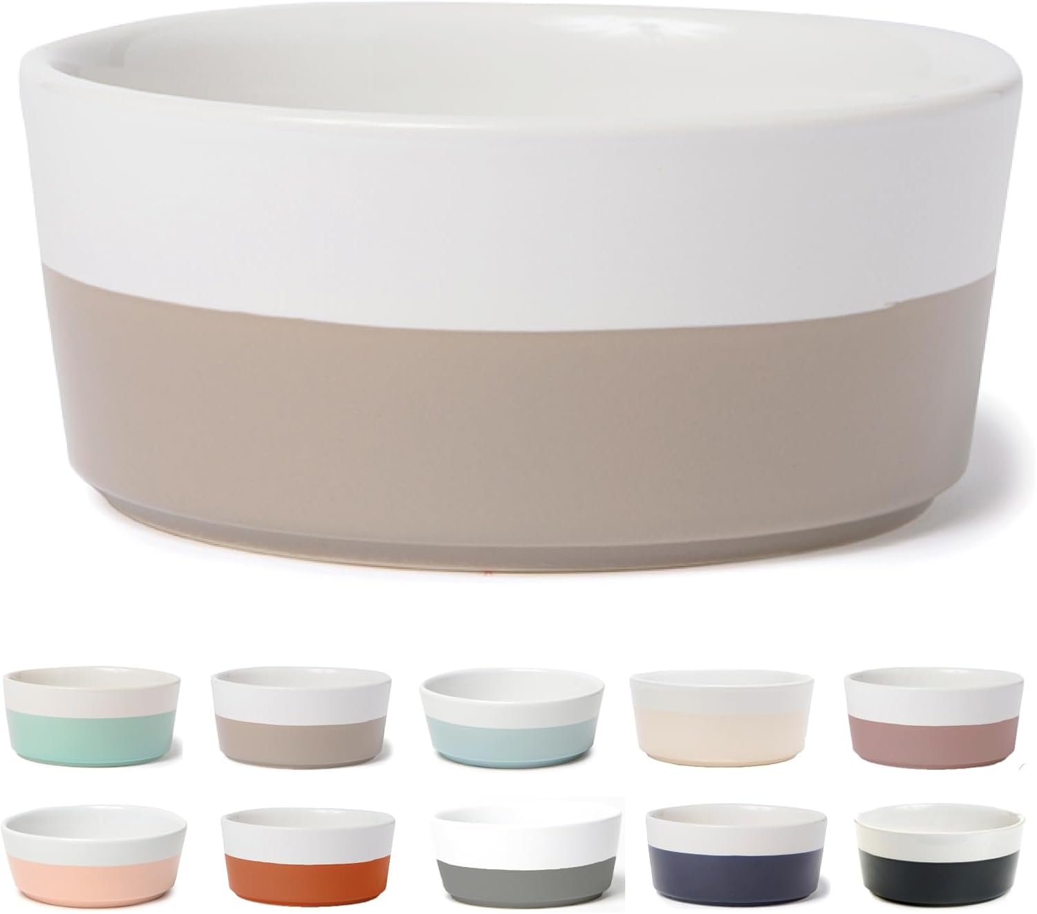 Waggo Dipper Ceramic Dog Bowl for S...
