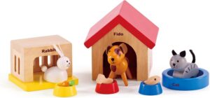 Hape Family Pets Wooden Dollhouse A...
