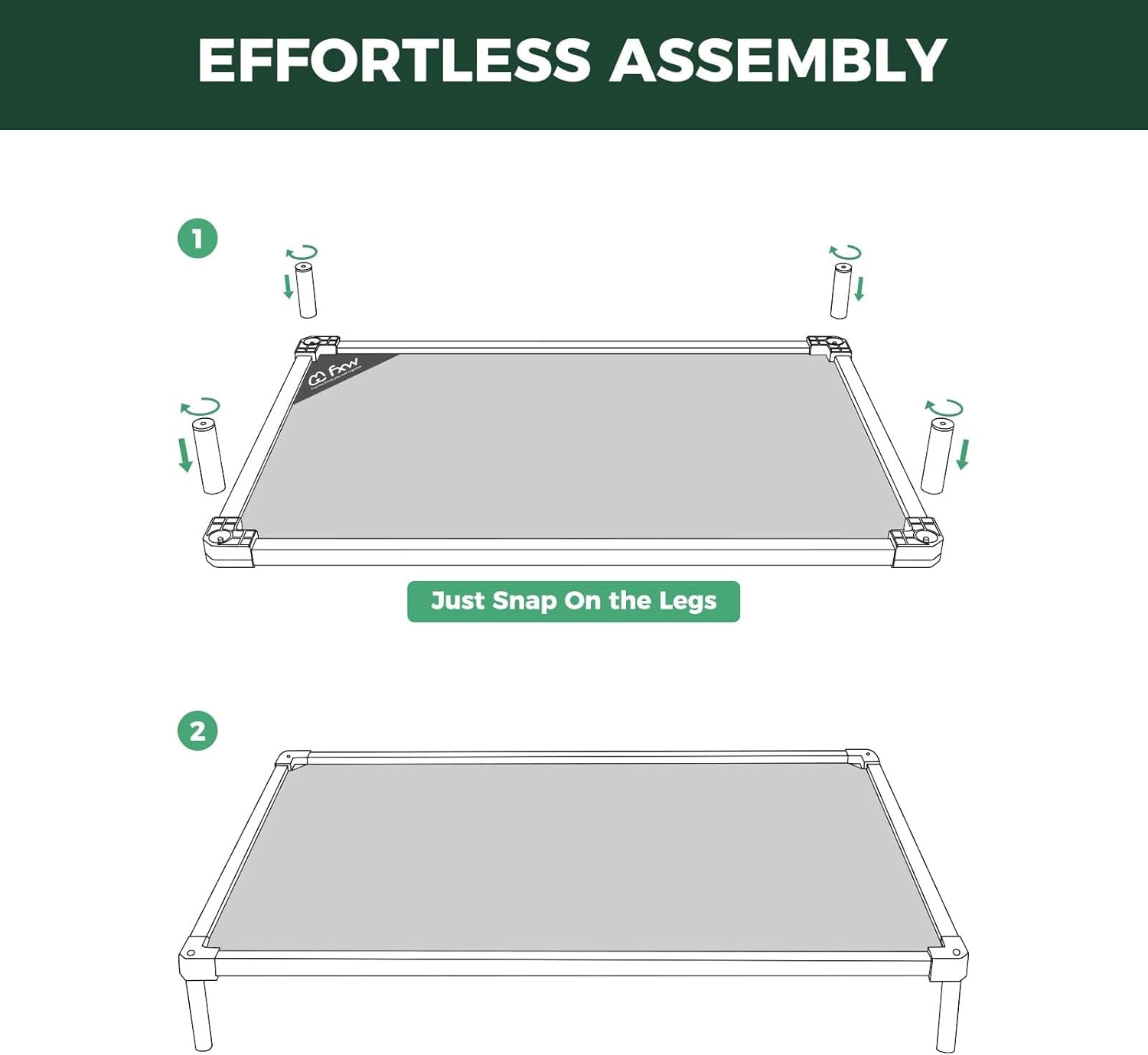 FXW TitanNest Cooling Chew-Proof Elevated Dog Bed for Medium Dogs | Easy to Clean, Pre-assembly Raised Cot, Indoor/Outdoor/Camping, 41 x 27 x 5in - Image 6