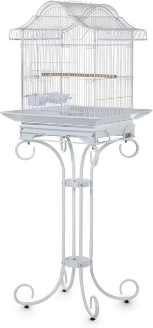 Decorative Metal Bird Cage with Sta...