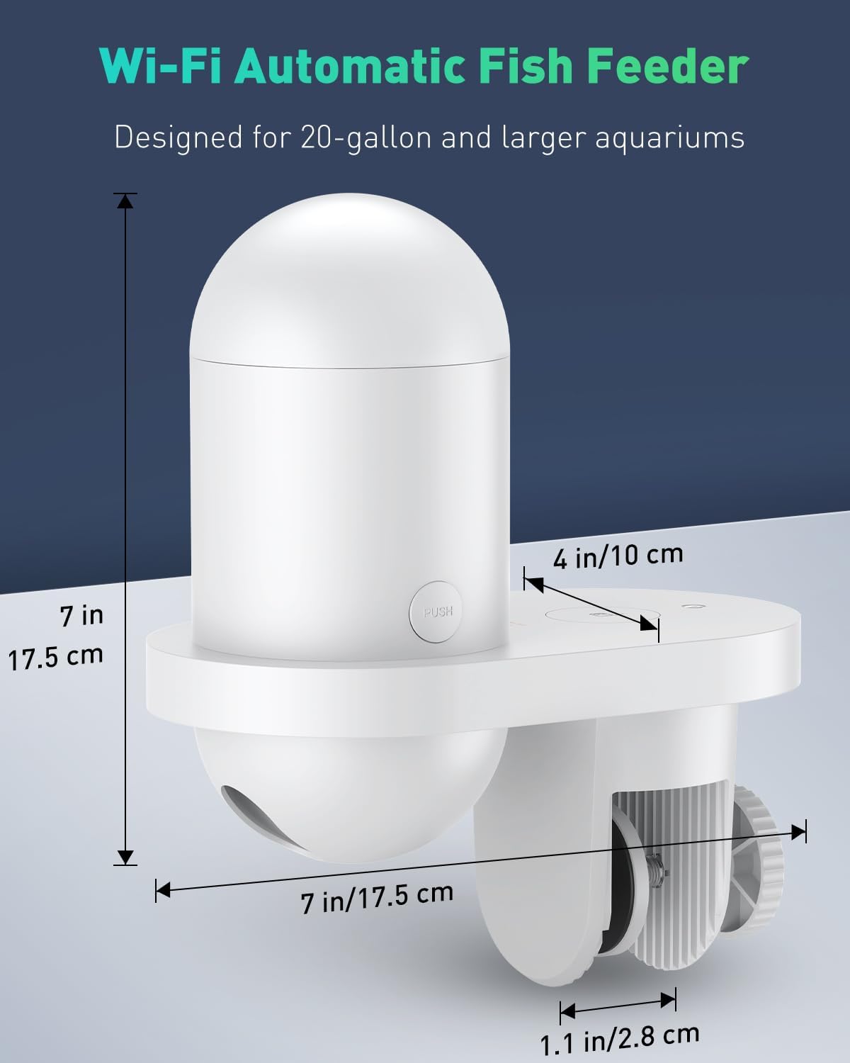 Pawfly WiFi Automatic Fish Feeder for Aquariums, Smart Auto Fish Food Dispenser with App Control 2.5 K HD Video & Timer, 230 mL Vacation Feeder for Powder Pellets & Small Pillars, USB Powered - Image 2