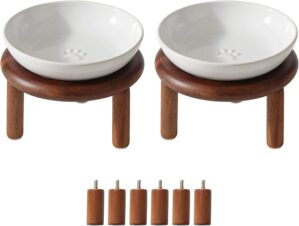 Havniva Elevated Cat Bowls, Ceramic...