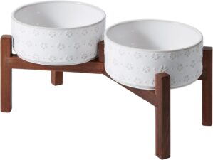 Havniva Elevated Dog Bowls, Ceramic...