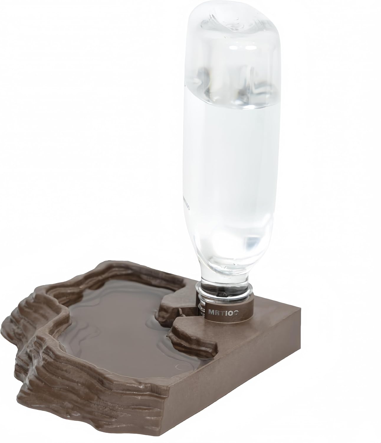 Reptile Lizard Bearded Dragon Water Bowl Dish Dispenser,17oz,Brown | 17oz Terrarium Tank Reptile Food Bowl,Water Feeder Automatic Dispenser Feeding,Geckos Lizards Turtle Bearded Dragons - Image 2