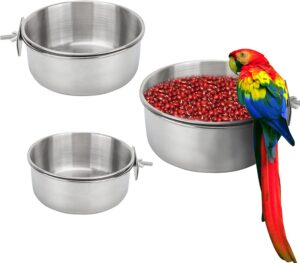 Bird Feeding Dish Cups 3 Pack Parro...