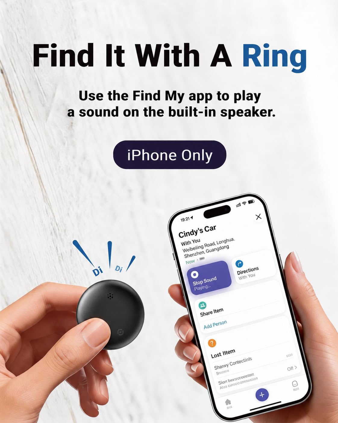 GPS Cat Tracker Collar for iPhone, Works with Apple Find My, No Monthly Fee, Lightweight Pet Tracking Tag with Collar Holder for Cats - Image 3