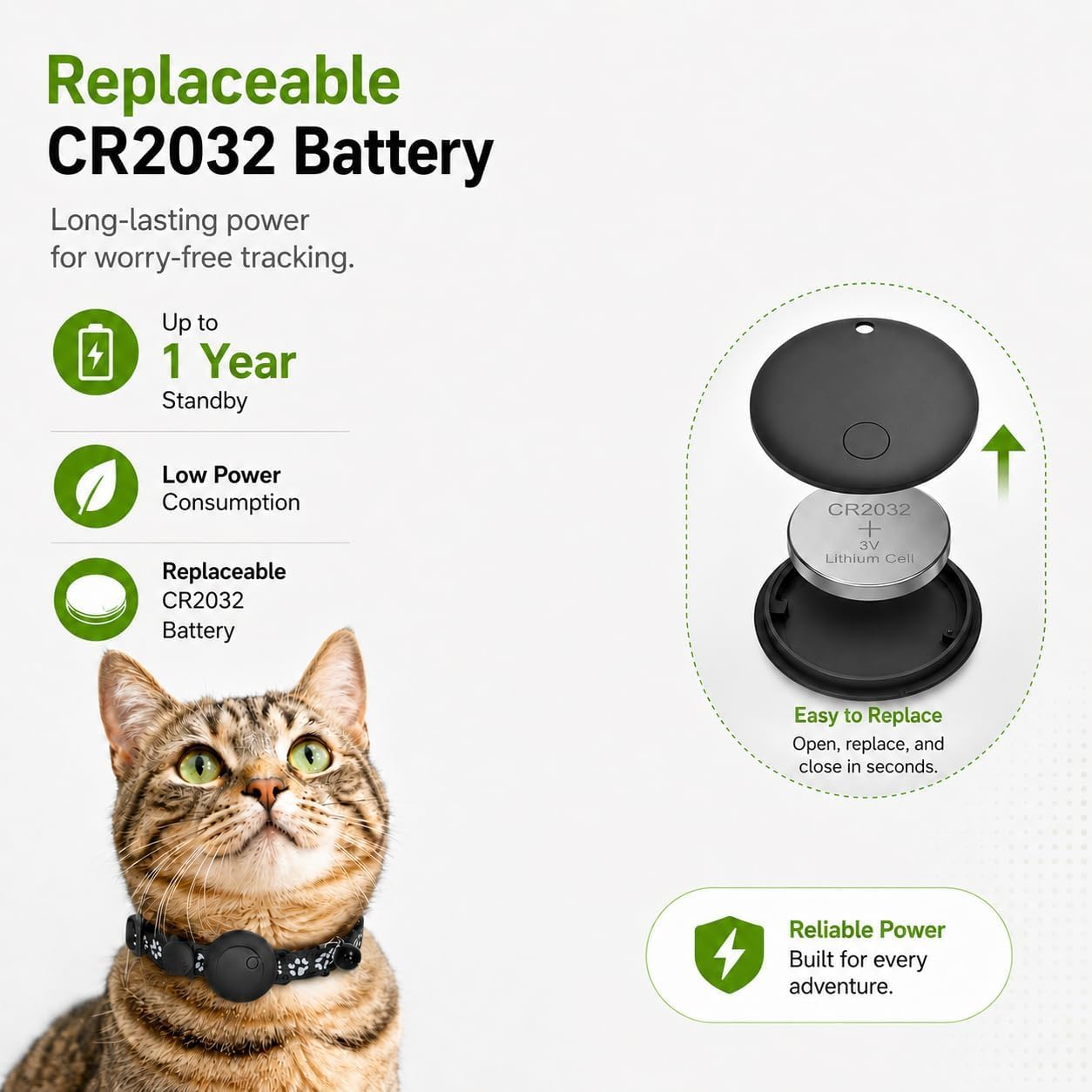 Pet Tracker,GPS Collar for Cats (Android Only) Smart tag,Waterproof Compatible with Google Find My,No Monthly Fee,Advanced Tracking Solution Smart Collar for Pet Safety Ideal Small Large Cats - Image 6