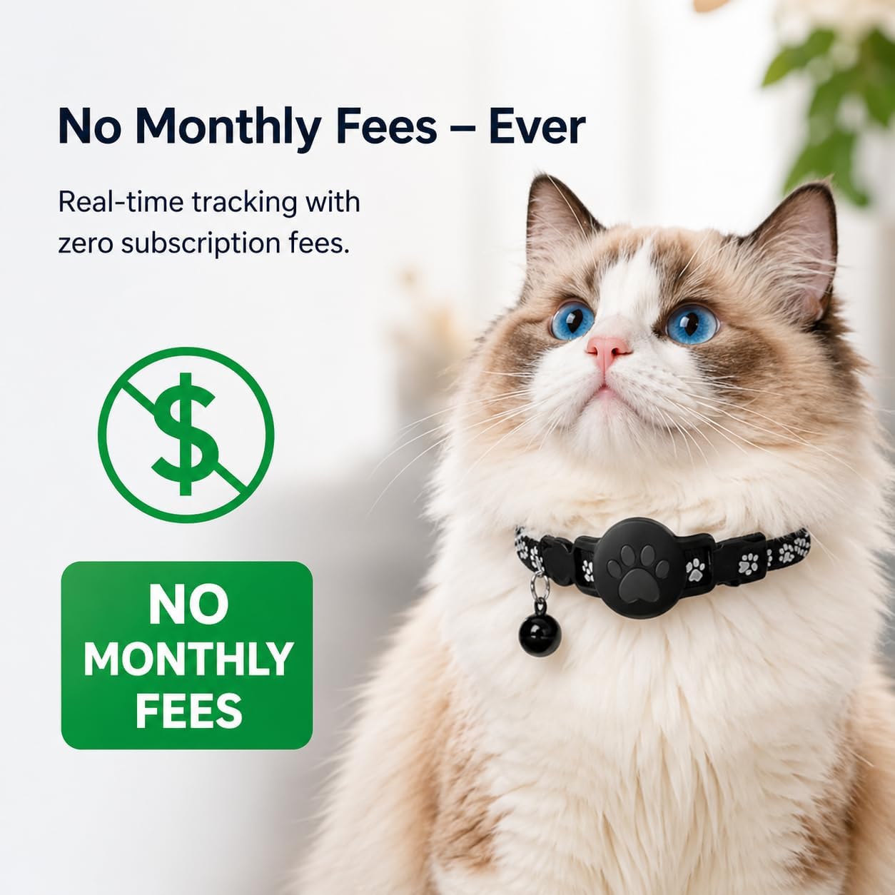 Pet Tracker,GPS Tracker for cat,Smart tag,Waterproof Compatible with Find My,No Monthly Fee,Advanced Tracking Solution Smart Collar for Pet Safety Ideal Small Large Cats(iOS Only) - Image 5