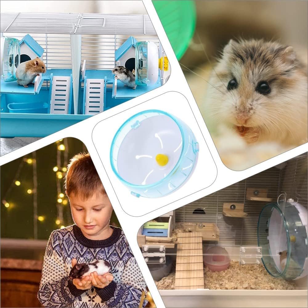 Silent Hamster Wheel - Exercise Wheel for Syrian Hamsters - Quiet Spinner Running Wheel for Small Animals - Pet Hamsters Gerbils Mice Rats Guinea Pig Hedgehog Exercise Wheel Toy - Image 3