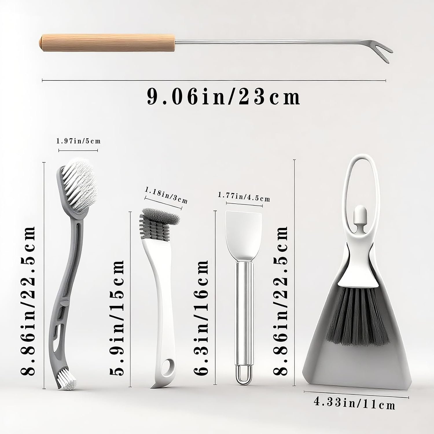 5-Piece Bird Cage Cleaning Brush Tool Set, Bird Cage Cleaner, Pet Cage Cleaning Kit, Suitable for Bird Cages, Rabbit Cages, Hamster Cages, Parrot Cages, and Other Small Pet Cage Accessories - Image 2