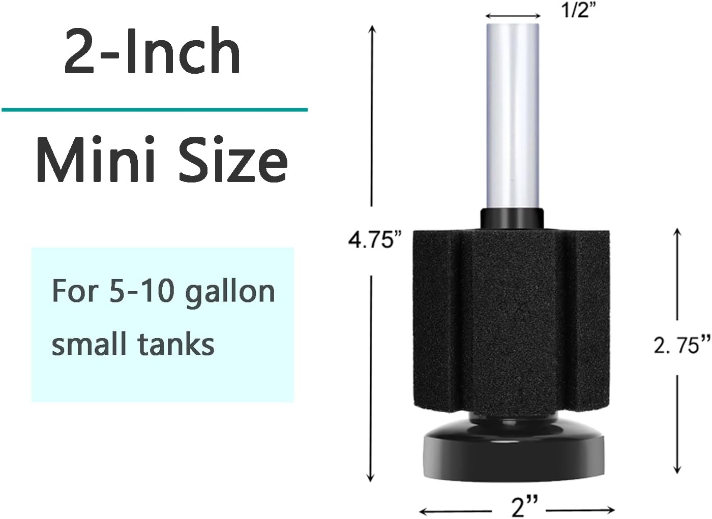AQUANEAT 3 Pack Aquarium Bio Sponge Filter Breeding Fry Betta Shrimp Nano Fish Tank (Small up to 10Gal) - Image 2