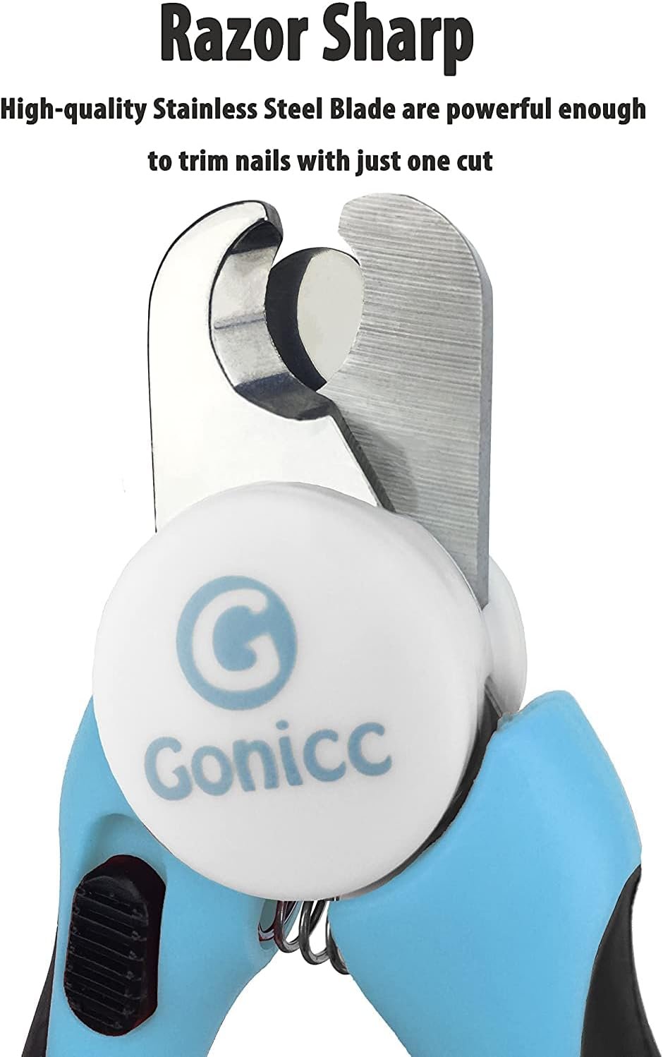 gonicc Professional Dog & Cat Pets Nail Clippers & Trimmers | With Safety Guard to Avoid Overcutting, Free Nail File, Razor Sharp Blade - Professional Grooming Tool for Pets - Image 2