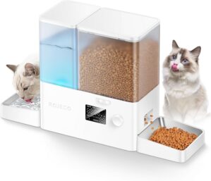 ROJECO Automatic Cat Feeder and Wat...