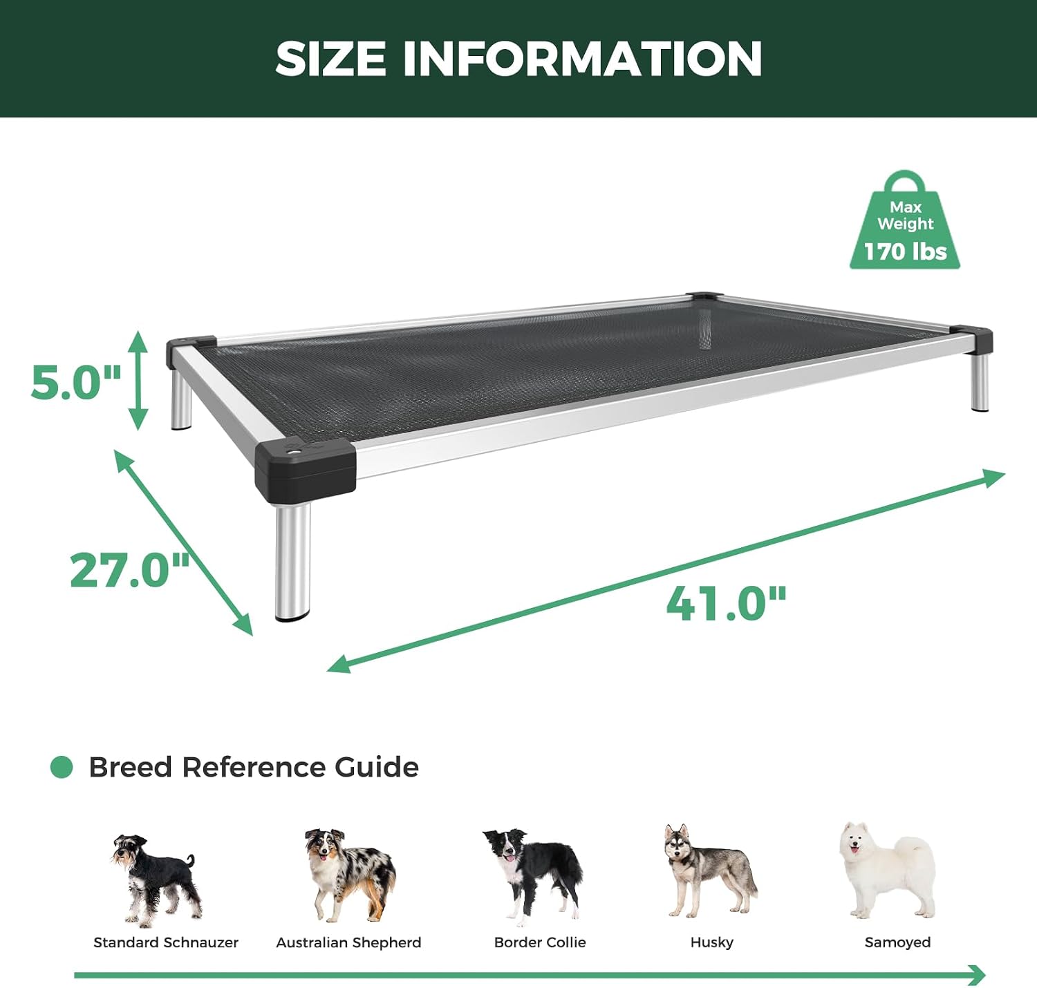 FXW TitanNest Cooling Chew-Proof Elevated Dog Bed for Medium Dogs | Easy to Clean, Pre-assembly Raised Cot, Indoor/Outdoor/Camping, 41 x 27 x 5in - Image 9