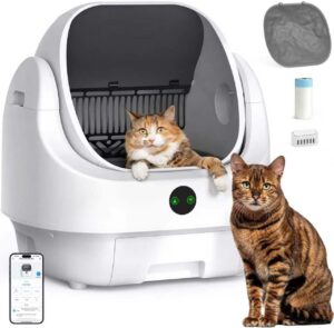 Open-Top Automatic Litter Box, Odor...