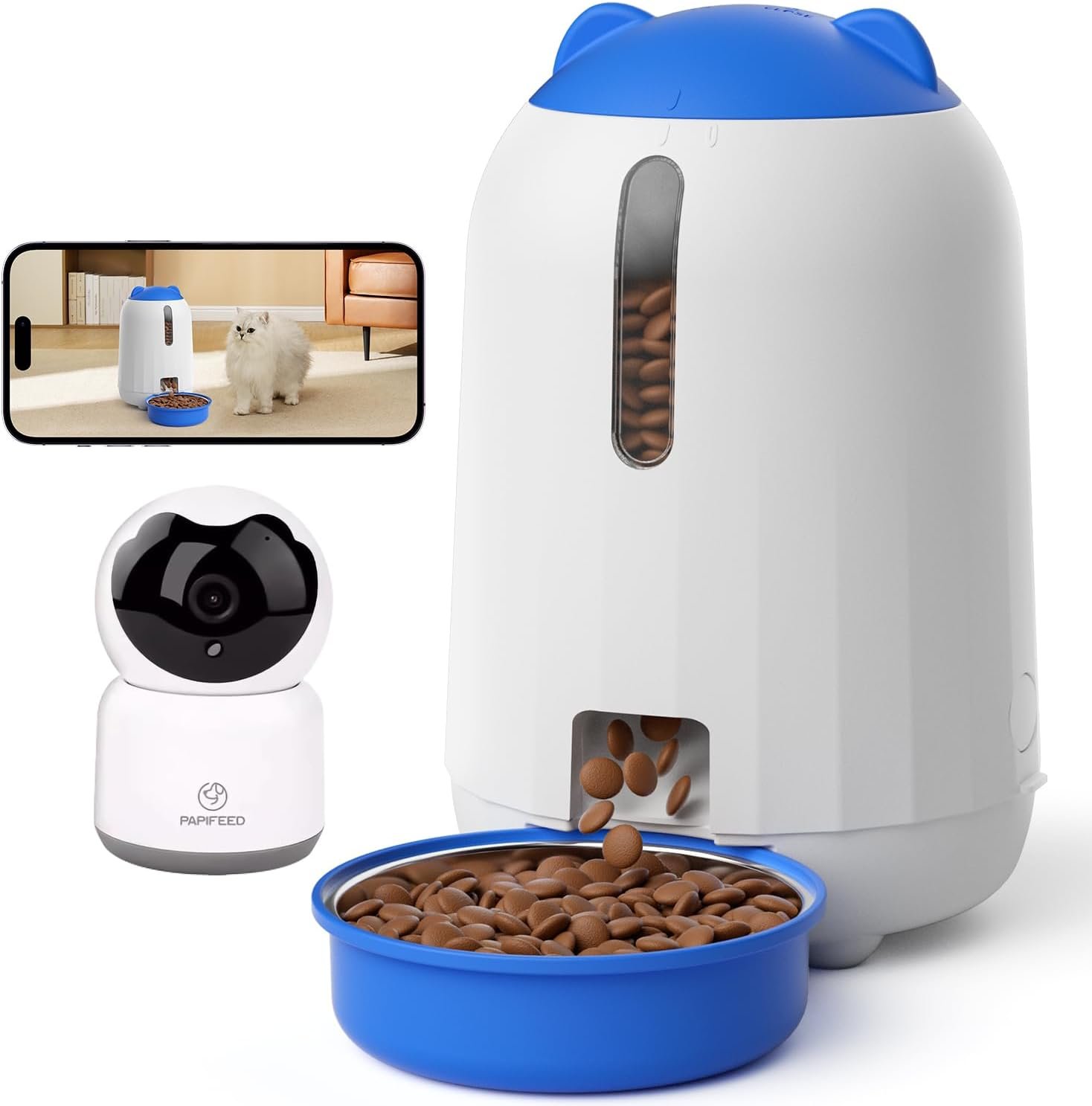 PAPIFEED 2-in-1 Automatic Cat Feede...
