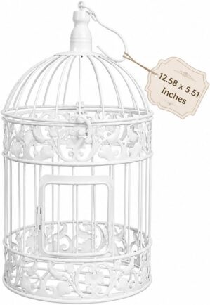 Wedding Decor Bird Cage White Metal...
