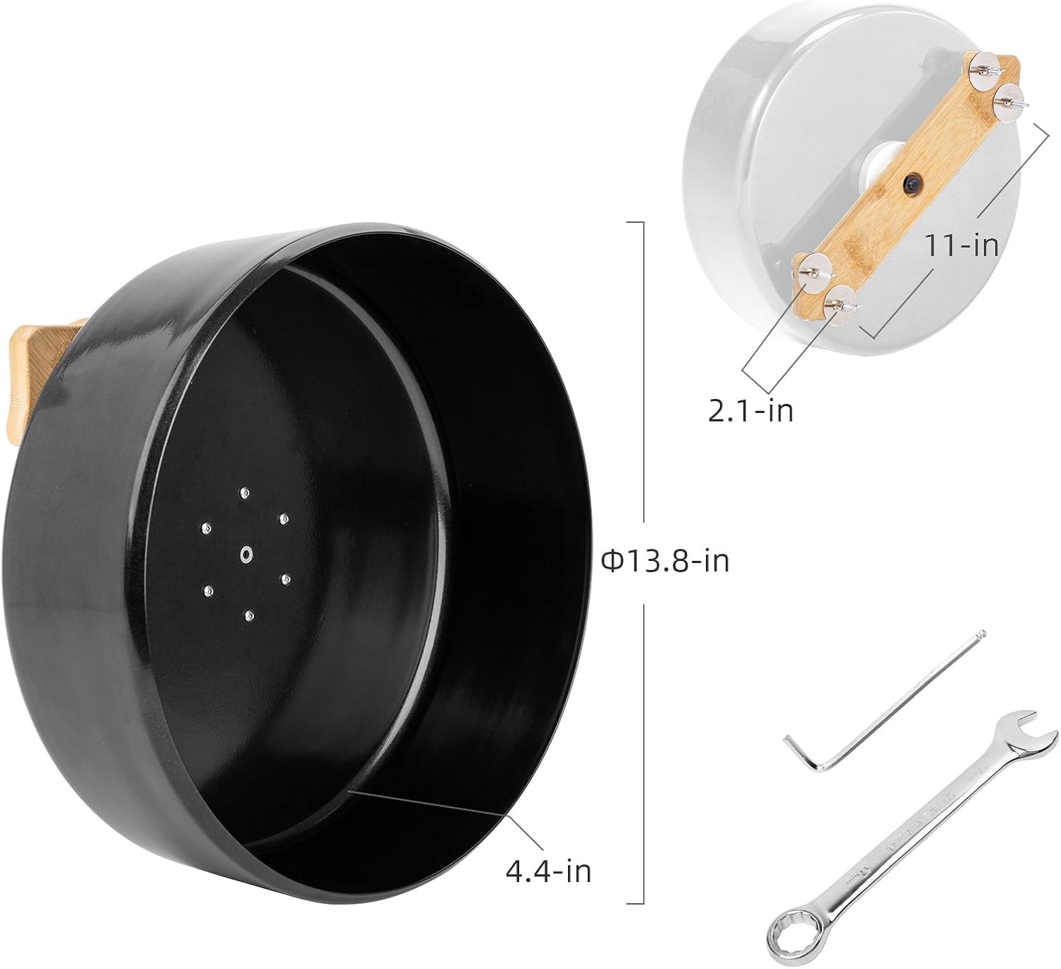 Niteangel 13.8'' Chinchilla Wheel - Quiet & Sturdy Exercise Wheel for Chinchilla or Other Similar-Sized Pets (for Chinchilla, 13.8 inch Running Drum Wheel) - Image 2