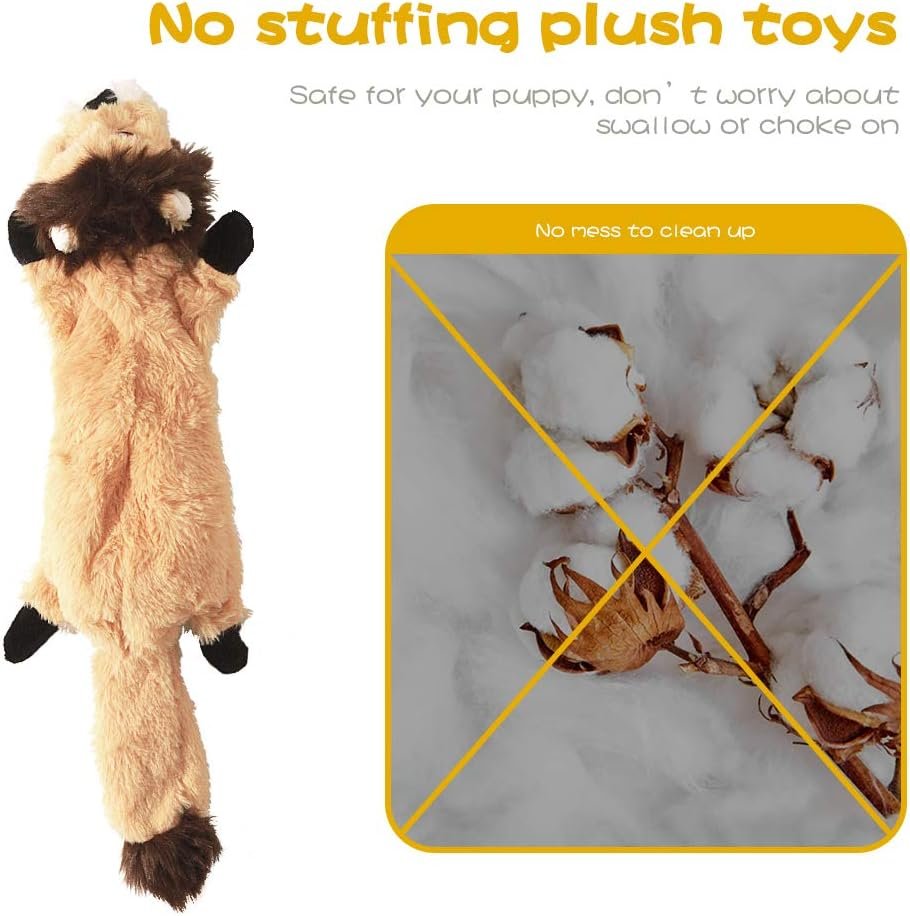 Dog Squeak Toys, No Stuffing Plush Dogs Chew Toy Bundle for Small Medium Large Breed Chewer Tough Durable Squeaky Pet Fetch Puppy Teething Chewing Interactive to Keep Them Busy Best Birthday Gift - Image 5
