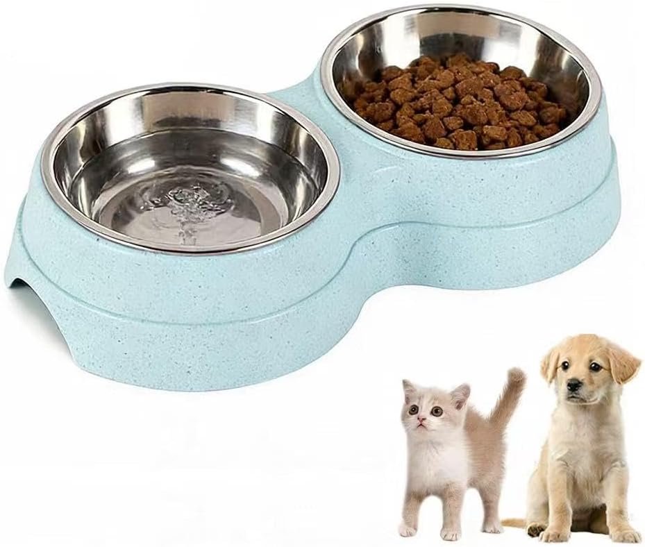 Double Cat Food Bowl with Non-Slip ...