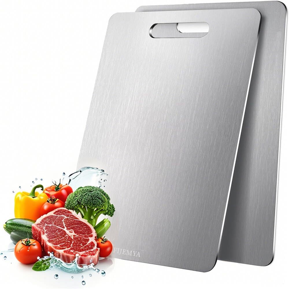Katuchef Titanium Cutting Board for Kitchen, Pure Katu chef Titanium Cutting Boards, Double Sided Non Toxic Chopping Board for Cutting Meat Vegetable Fruit,Easy to Clean(S+XL)