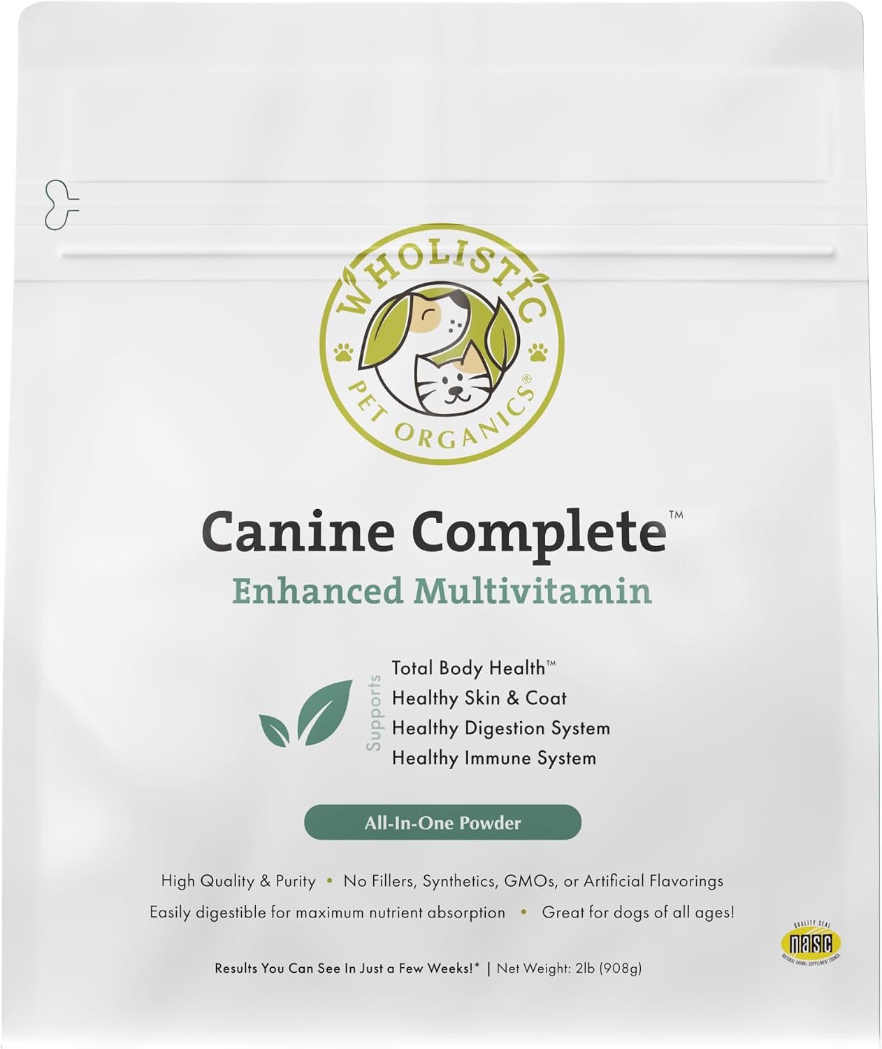 Organic Dog Vitamins - 2 Lb - 90 Scoops | Canine Complete - Daily Dog Multivitamin with Prebiotics, Probiotics for Immune Support, Skin Coat, Digestion, & Joint Health - Image 2