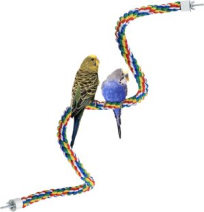 Bird Rope Perches for Parrots, Cock...