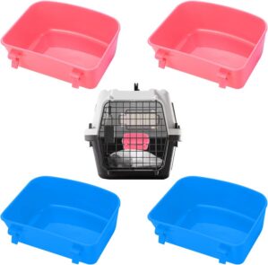 4 PCS Cage Cups Rabbit Feeder Water...
