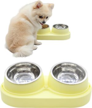 Non-Slip Tilted Double Dog & C...