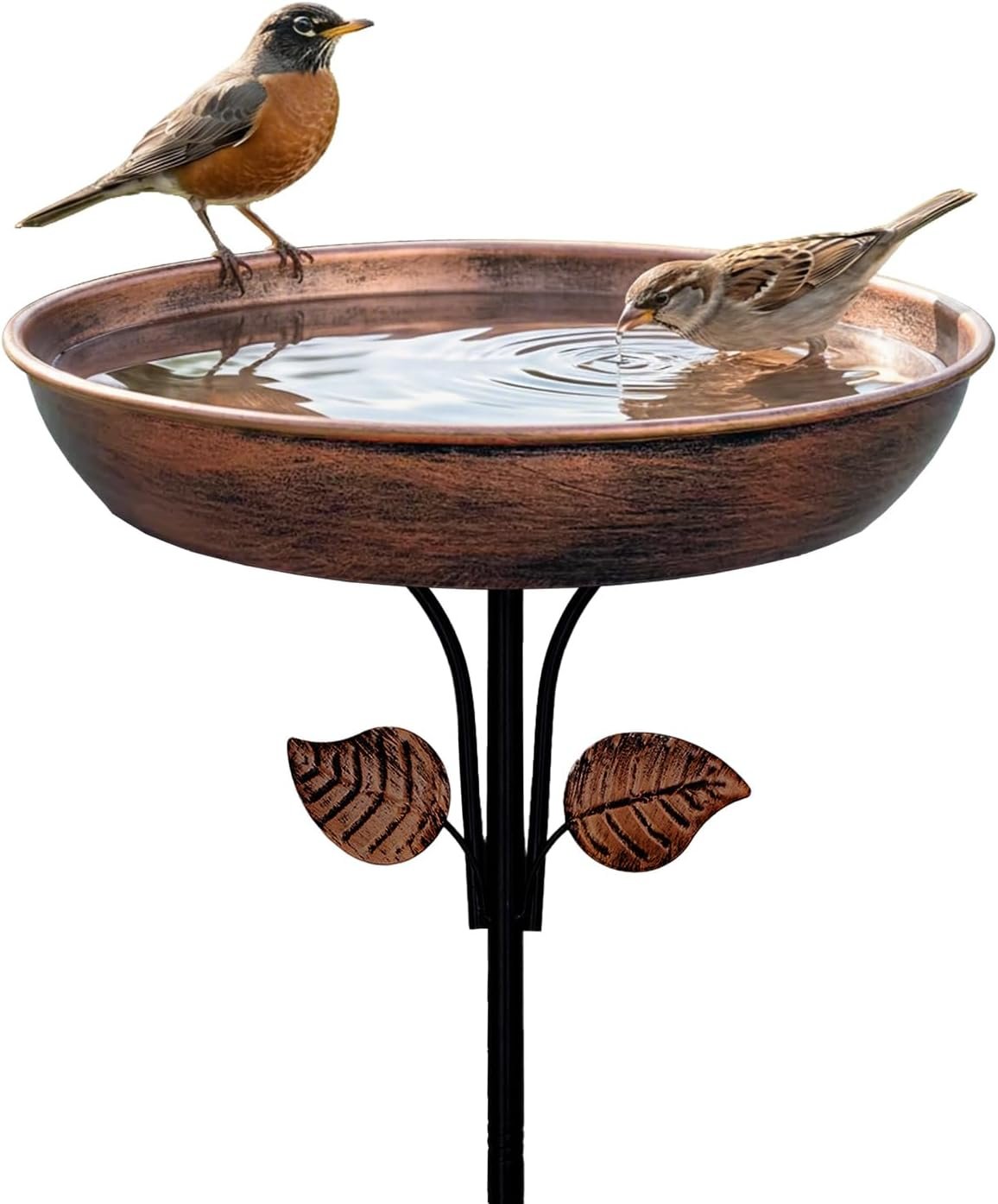 Metal Bird Bath for Outdoors, 12...
